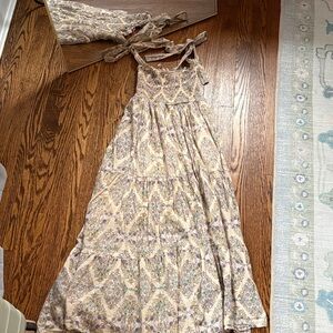 Floral Maxi Dress with Tie Straps